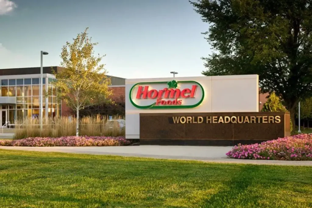 Hormel Foods headquarters building exterior.