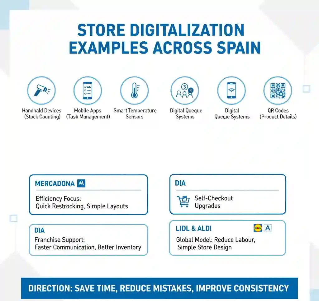 Retail Technology in Spain 2025: ESL Rollout, Smart Checkout & AI Forecasting