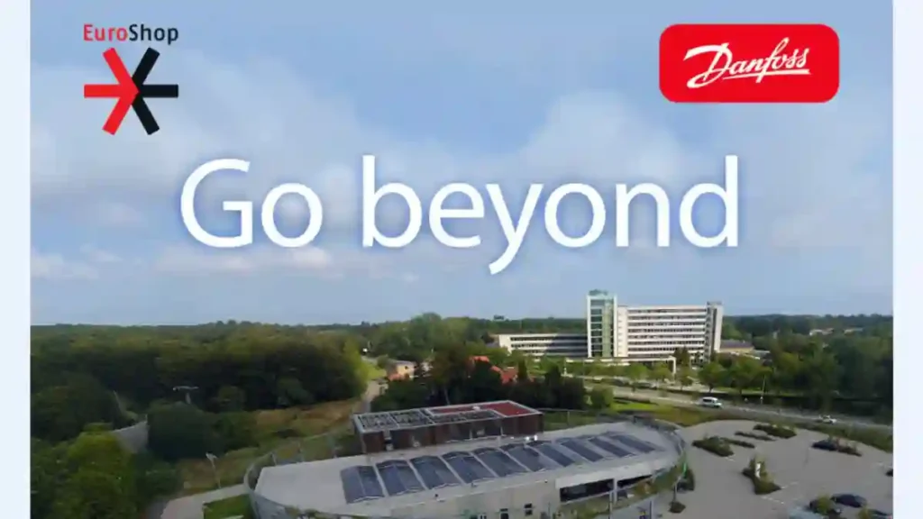 Danfoss “Go Beyond” visual for EuroShop 2026 food retail technology