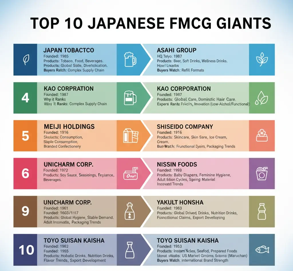 Top 10 FMCG Brands in Japan by Revenue