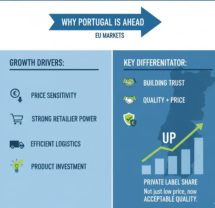 Portugal leads in private label growth