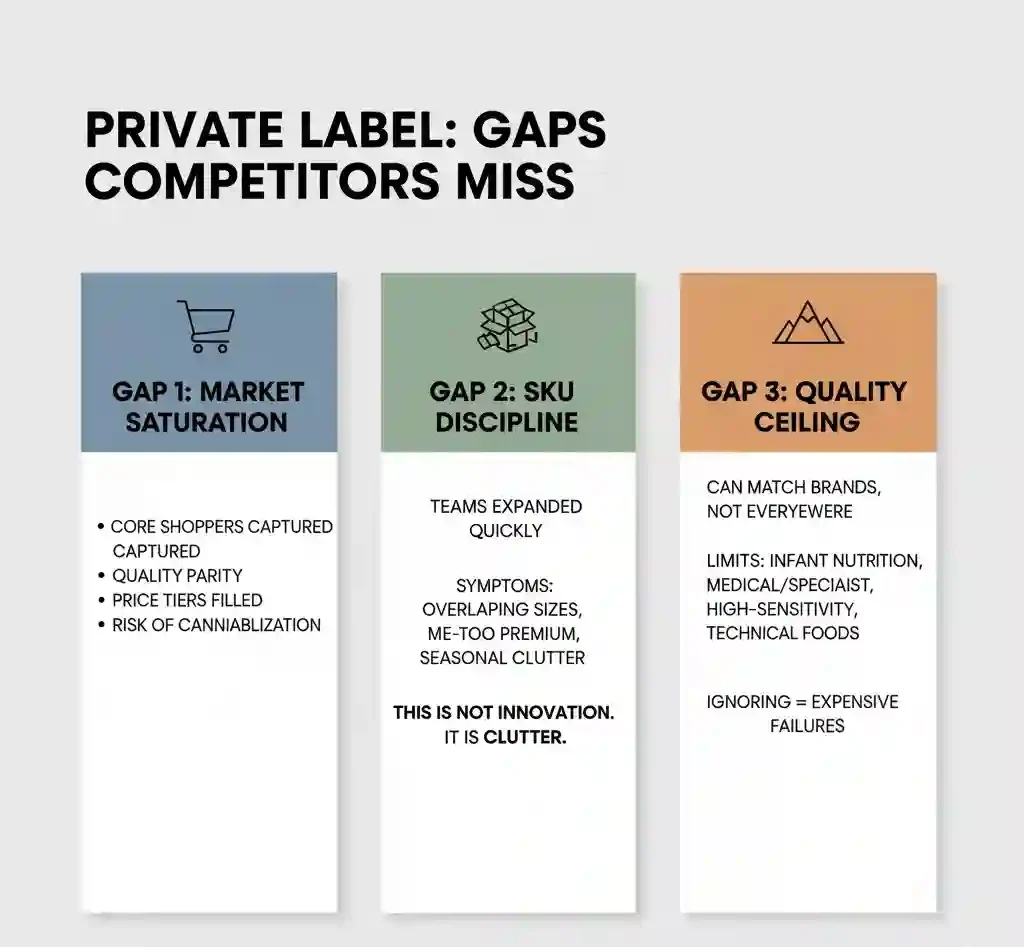 competitors rarely address in private label
