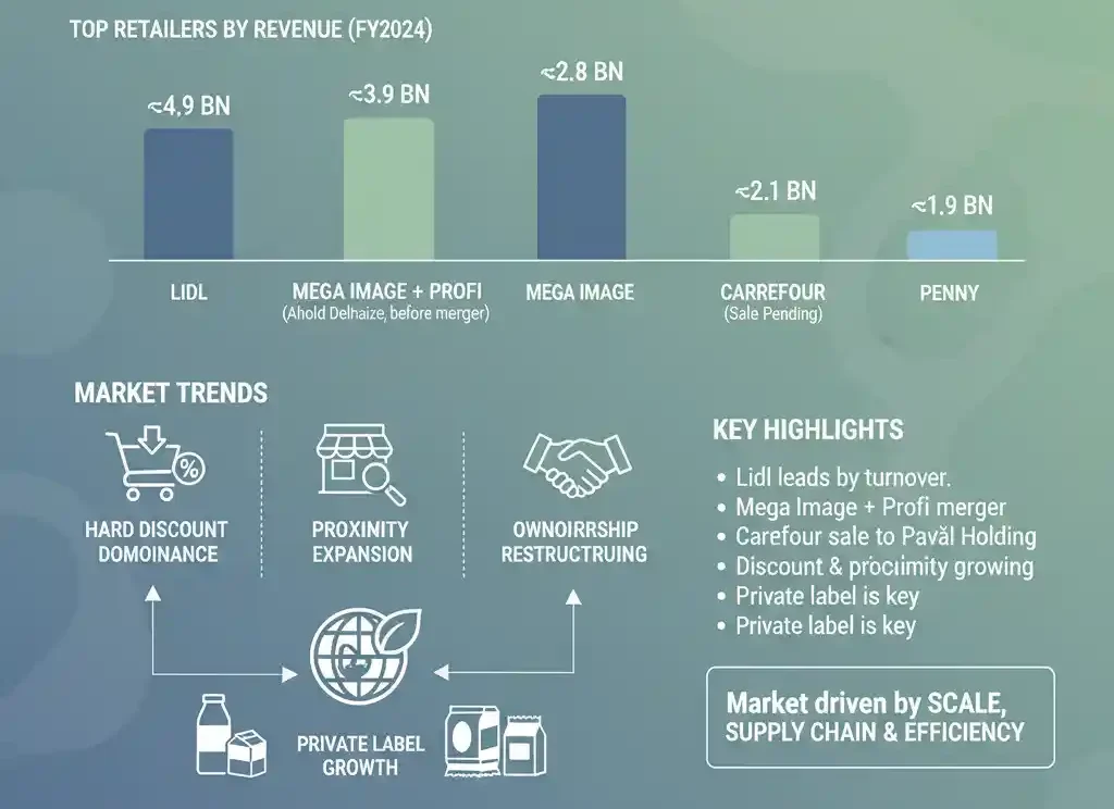 Largest Supermarket Chains in Romania by Revenue