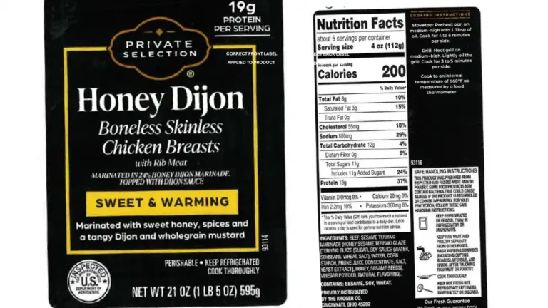 USDA Issues Allergy Alert for Kroger Private Label Chicken
