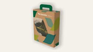 Cascades LithoURB recycled brown paperboard packaging box