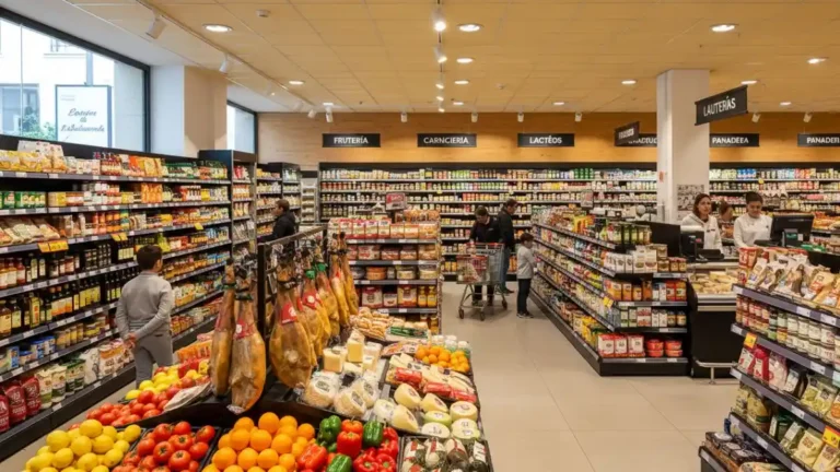 Supermarket and grocery products representing European wholesale supply