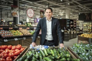 Eric Lundberg, CEO of ICA Sverige, in an ICA supermarket