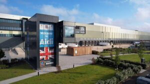 Entrance to Aldi Bardon distribution centre in Leicestershire