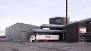 Atria trailer beside planned Cycle Volt thermal energy storage facility