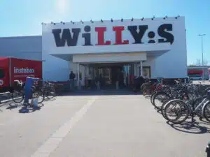 Willys supermarket entrance in Lund, Sweden