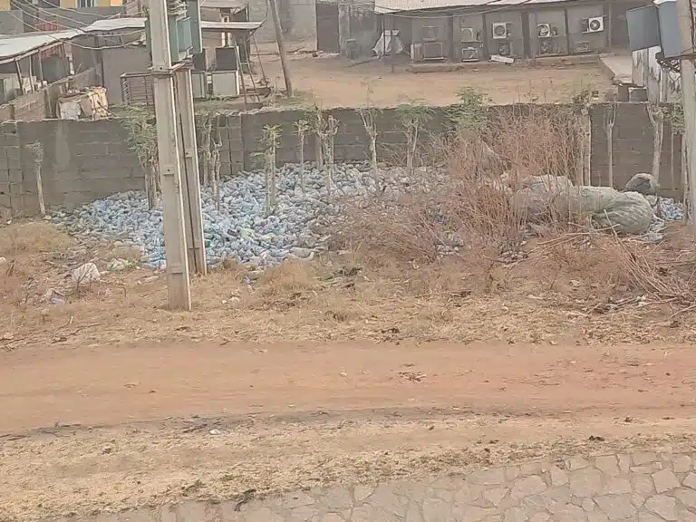 Plastic bottles collected for recycling