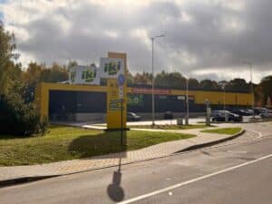 Exterior of an IKI supermarket in Vilnius