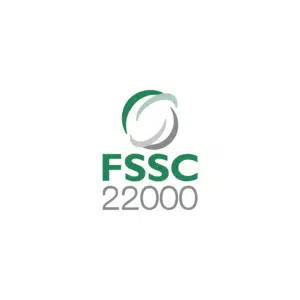 Green and grey FSSC 22000 logo on a white background.