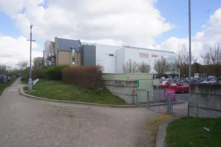 Tesco supermarket exterior in Yiewsley, London