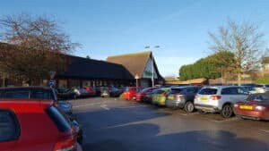 Exterior of a Waitrose supermarket